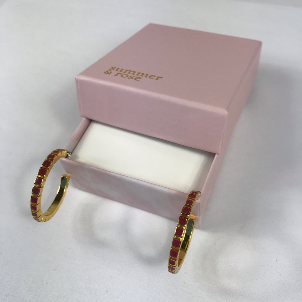 Summer & Rose Olivia Enamel Hoops BNIB - Picture 6 of 7